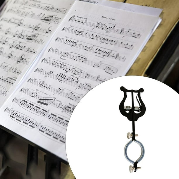 Soporte de clip para partituras de trompeta, abrazadera para marcha de trompeta, soporte práctico para música, para clarinetes BB, atril para música,