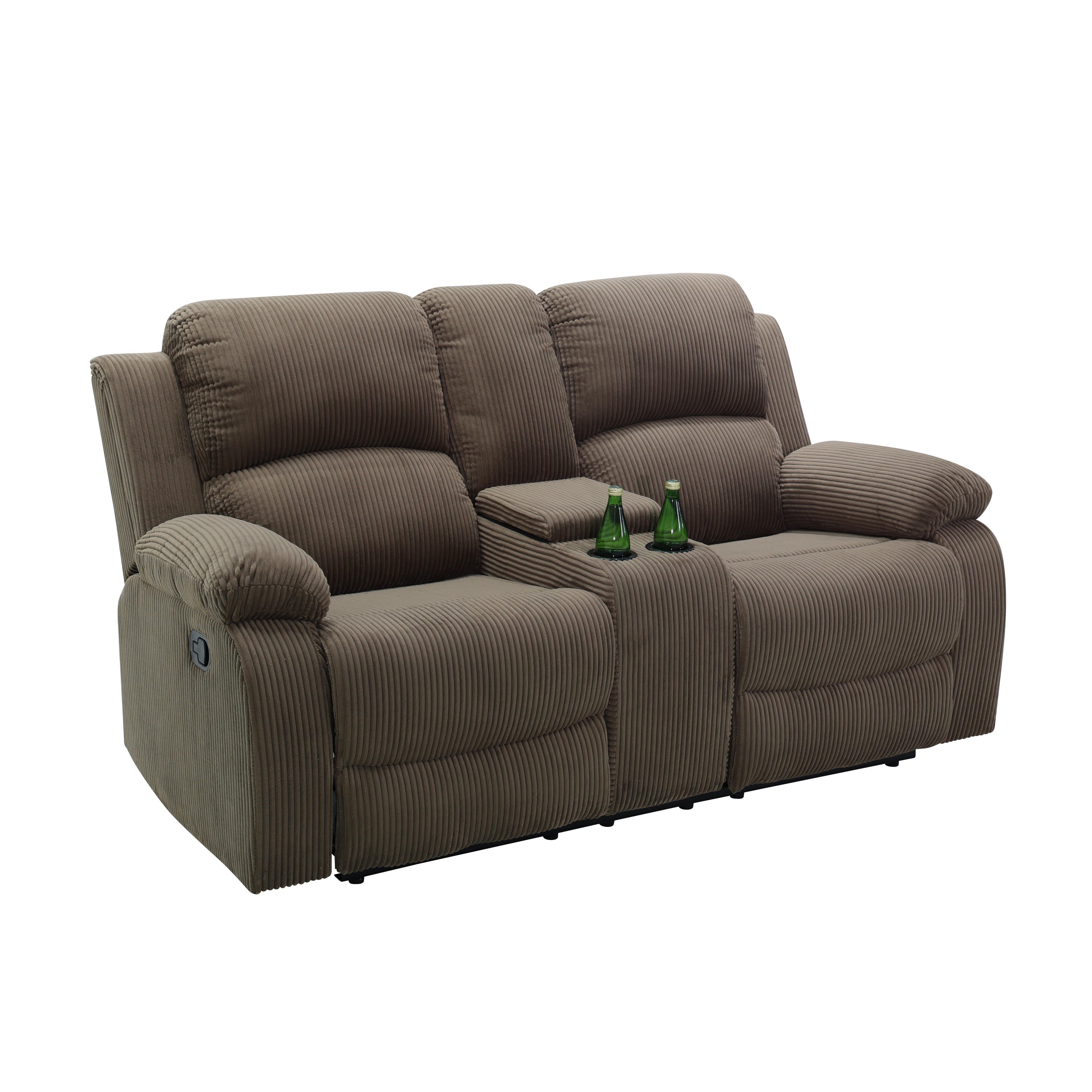MAYEERTY 2-Seater Recliner Loveseat Sofa, Thick Stuffed Fabric with Storage for Couple Leisure Spaces Living Room