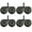 Charcoal Salt Water, variant on 4 Pair (QTY 8) of Kicker 6.5" 2-Way 195 Watts Max Power Coaxial Marine Audio Speakers with Charcoal Salt Water Grilles, 6.5" Marine Tower Dual Speaker Enclosures (2 Pair) - Black