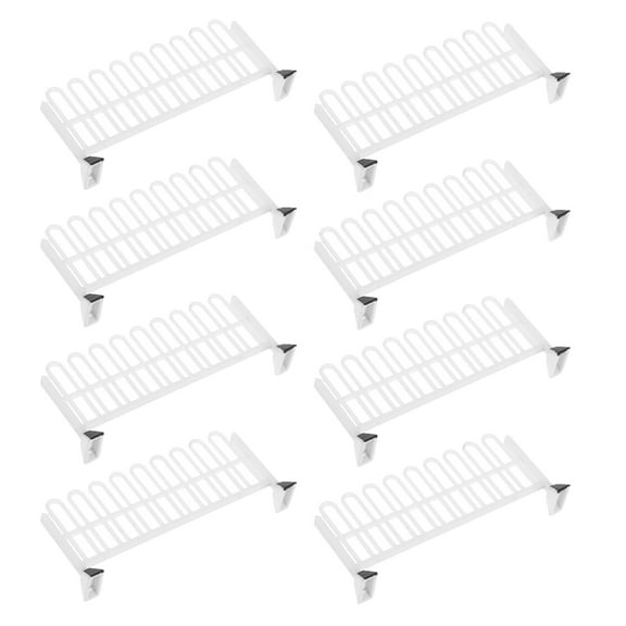 Masteelf 8-Piece Miniature Street Road Barricade Fences for City Traffic Control and Scene Roadblocks