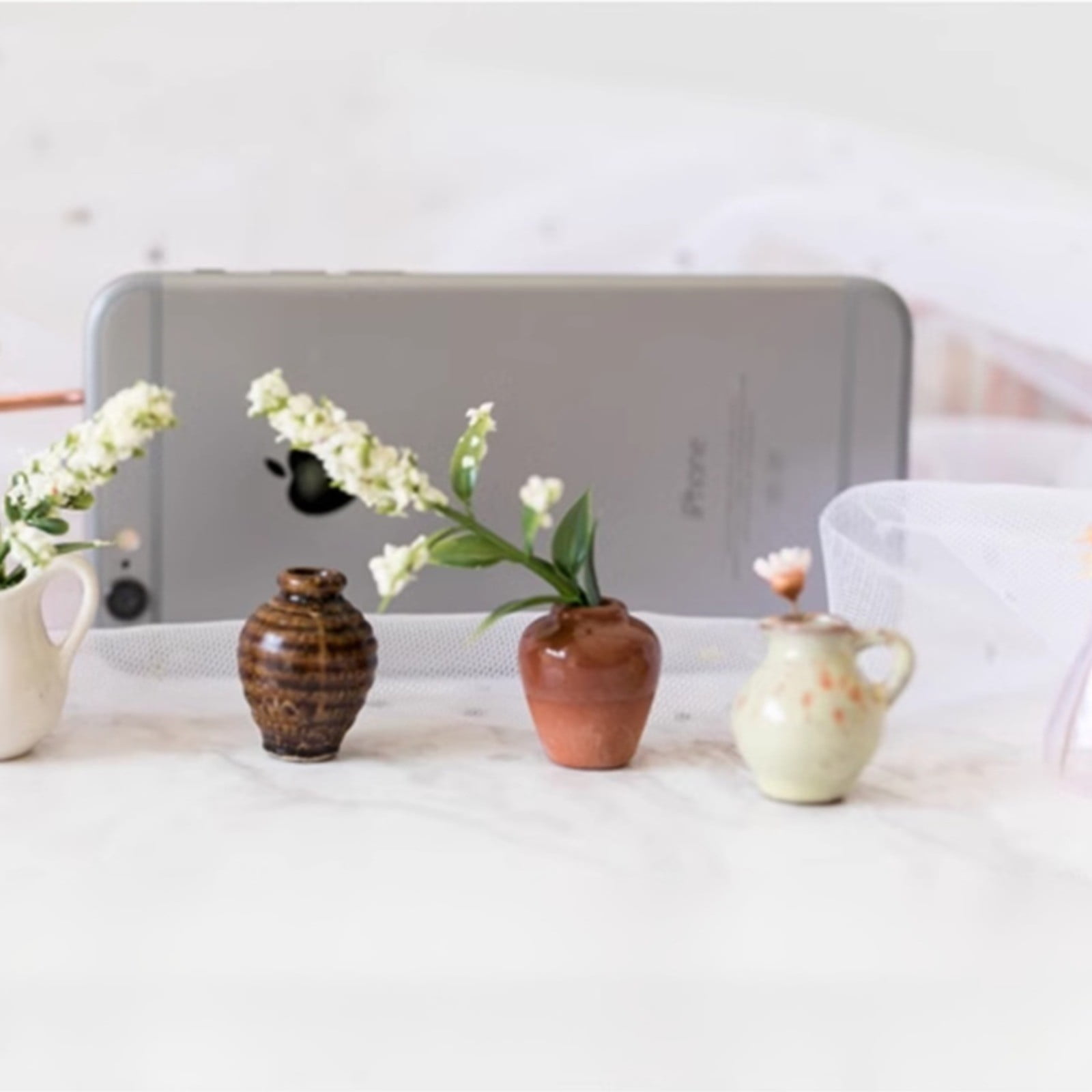 Stickers,Vase Magnets Ceramic Vase Refrigerator Magnets 3D Ceramic Flower Vase Cute Plant Vase Fridge Magnets Kitchen Decoration