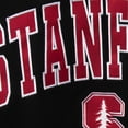 thumbnail image 4 of Men's Colosseum Black Stanford Cardinal Arch & Logo Crew Neck Sweatshirt, 4 of 4