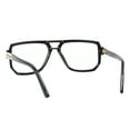 thumbnail image 3 of Men's Fashion Eyeglasses Geometric Square Clear Lens Glasses UV400 Black Gold, 3 of 4