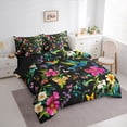 thumbnail image 3 of Castle Fairy Gradient Hummingbird Bedding Comforter Set,Colorful Flowers Full Bedding Set, 3 of 8