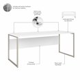 thumbnail image 6 of Hybrid 72W x 30D Computer Desk with Drawers in White - Engineered Wood, 6 of 7