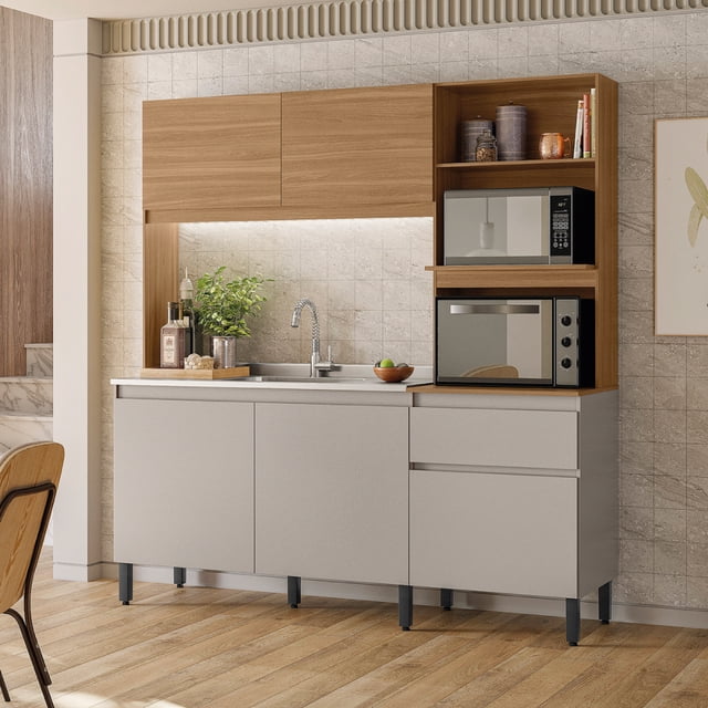 Cocina Integral Completa Madik 183cm Color Amaranto 99510-184