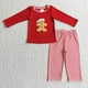 thumbnail image 1 of Ropa de camión de árbol de Navidad para niños y niñas, Tops bordados, conjunto de algodón rojo, pantalones a cuadros, atuendo para niños, pijamas infantiles, venta al por mayor, 1 of 2