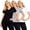 Black & Grey & White, variant on 3-Pack Women's V-Neck Short Sleeve 100% Cotton Summer Tee Tops S-XXL