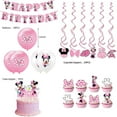 thumbnail image 2 of Cartoon Minnie Birthday Party Supplies, Cartoon Minnie Party Decoration Set - Cartoon Minnie Birthday Decoration Banner Background and Tablecloth Balloon Cake Decoration and Other Party Supplies, 2 of 4