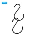 thumbnail image 3 of Unique Bargains 5' S Shaped Hooks, 6 Pack Multipurpose S Hanging Hooks, Black, 3 of 5