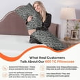 thumbnail image 4 of CCNY Body Pillowcase with Zipper Clouser 1 Pc Zebra Print 20x54" Inch Solid 600 TC 100% Egyptian Cotton Body Pillow Cover, 4 of 7