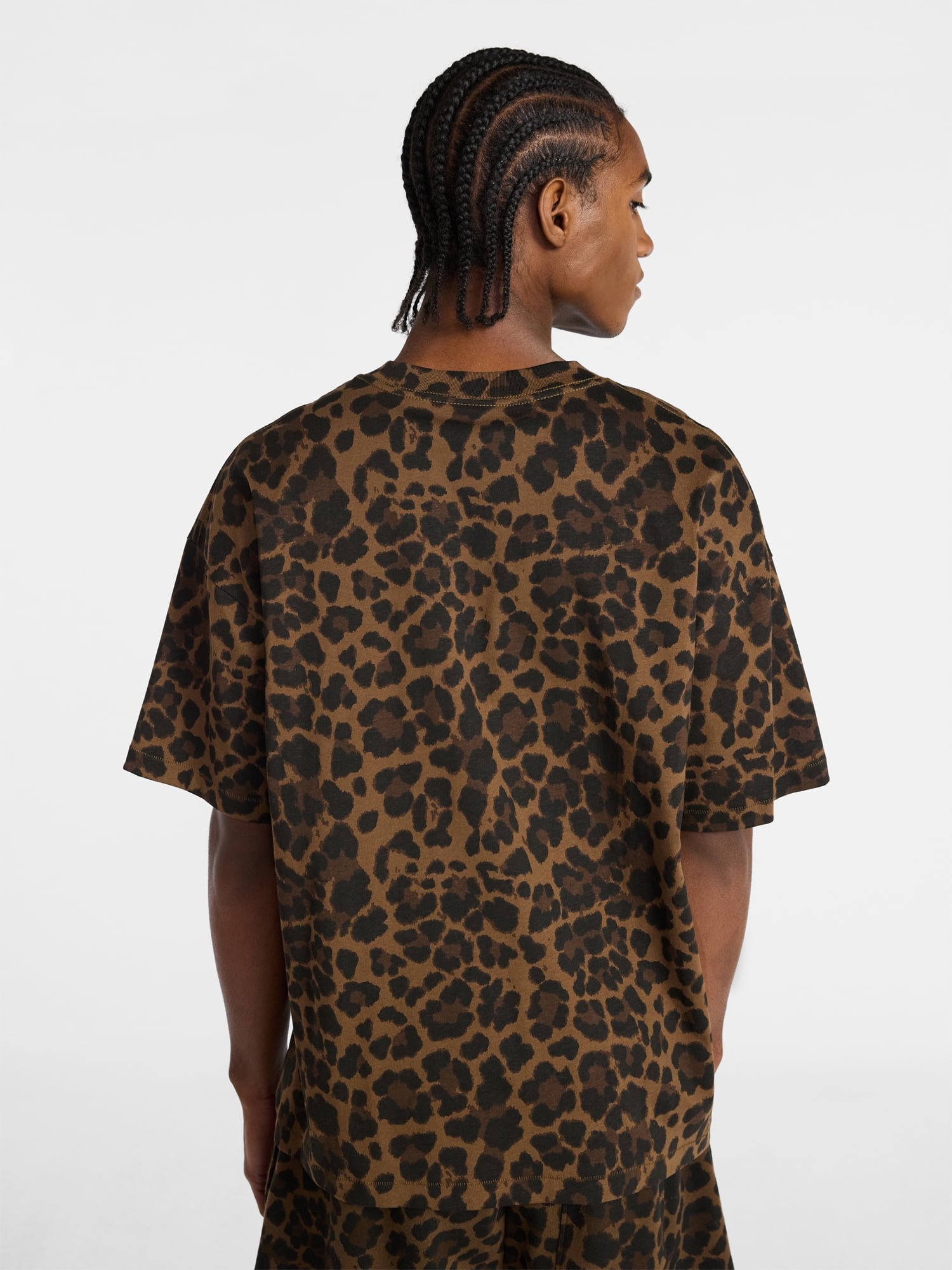 No Boundaries Men's Oversized Boxy Tee with Short Sleeves, XS-4XLT