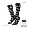 thumbnail image 4 of Naloa White Flower Dandelion Knee Socks, High Socks Long Stretchy Sock Women Knee High Stocking, Long Socks for Women, 4 of 6