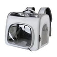 thumbnail image 4 of Mochila de viaje para mascotas, bolsa de transporte ligera y práctica para perros pequeños, bolsa de viaje para gatos para senderismo, Camping al aire Gris, 4 of 10