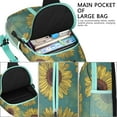thumbnail image 5 of Floral Sunflower Pattern Sling Backpack, Lightweight Durable Crossbody Daypack, Adjustable Strap, Multiple Compartments for Travel, Outdoor Activities, 5 of 5