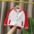 thumbnail image 5 of YunPes Boys Girls Varsity Jacket Snap Long Sleeve Baseball Outerwear with Striped Ribbed Cuff Fall Back to School Daily Jacket Coat, 5 of 5