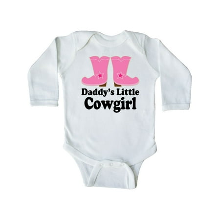 

Inktastic Daddy s Little Cowgirl Gift Baby Girl Long Sleeve Bodysuit