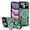 Green, variant on for iPhone 13 Case with 360° Rotatable Invisible Ring Stand, Large Window Design Compatible with Magsafe, -Grade Protection Shockproof Phone Cover for Women Men, Black