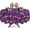 Purple, variant on Christmas Round Tablecloth 60 Inch Christmas Tree Table Cover Waterproof Wipeable Table Cloth for Party Picnic Kitchen Home Decoration