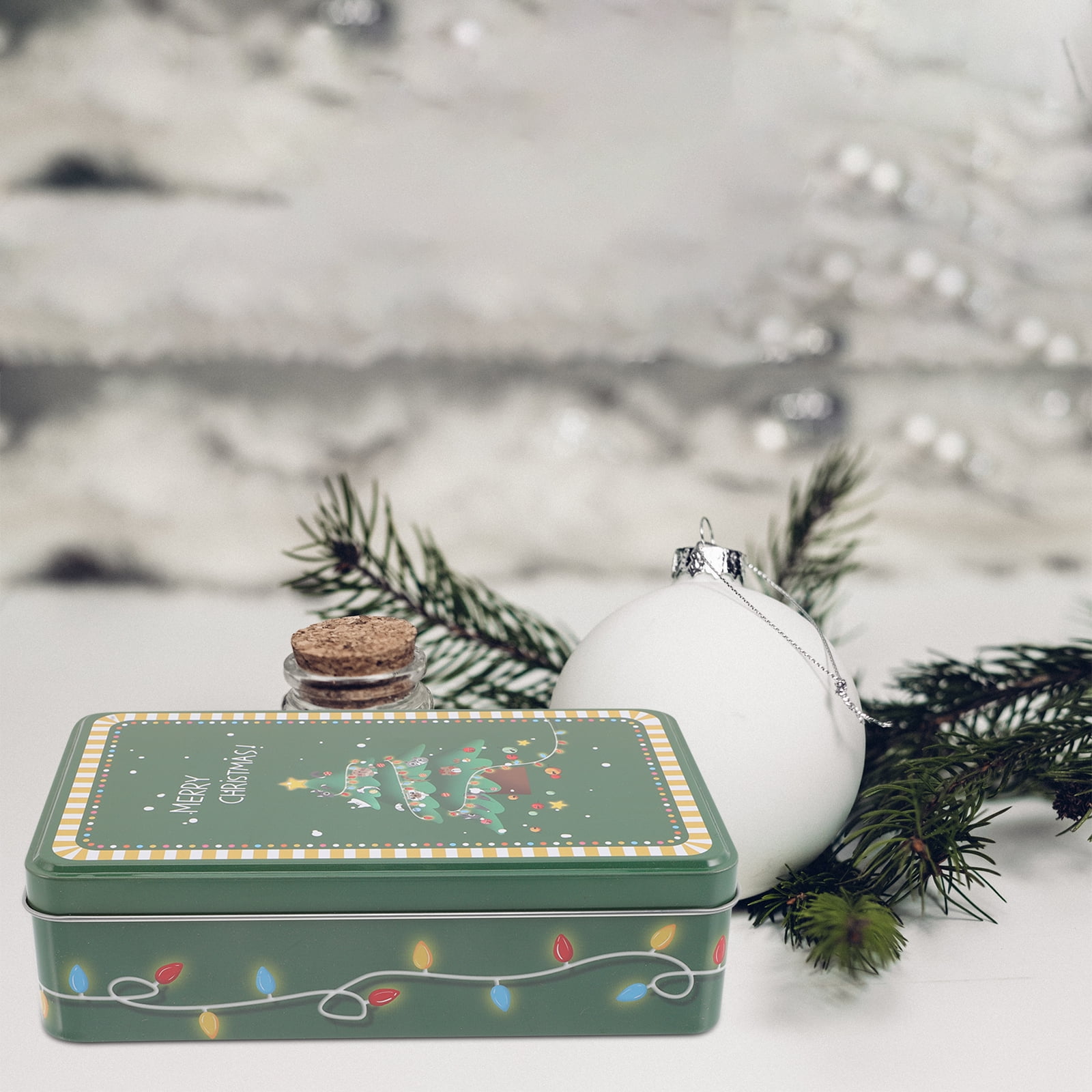 Boîtes De Noël En Fer Blanc | Récipients Pour Bonbons, Biscuits