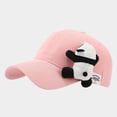 thumbnail image 2 of Bxsruta Unisex Adult 3D Cartoon Panda Baseball Hat Adjustable Sun Hat for Outdoor Sports, 2 of 8