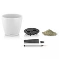 thumbnail image 4 of Lechuza USA 11" Matte White Classico Round Outdoor Planter with Water Reservoir, 4 of 6