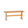 thumbnail image 1 of Linon Chelsea Wood Dining Bench Natural with Simple Traditional Design, Natural (Set of 1), 1 of 10