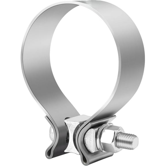 1.75 Inch Exhaust Clamp,1 3/4" Narrow Band Muffler Clamp Stainless Steel for Pipes,Mufflers,Catalytic Converters 2PCS