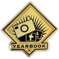 thumbnail image 2 of PinMart's Black and Gold Yearbook Student School Teacher Lapel Button Pin, 25 Count, 2 of 2