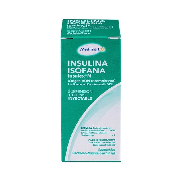 Medimart Insulina Isofana acción intermedia NPH 10 ml