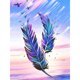 thumbnail image 1 of Cuadros Decorativos 5D Kit Rhinestone Imágenes DIY Fantasía Pluma Taladro Redondo Completo Pintura Diamante Likrtyny embutido en tela, 1 of 9