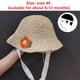 thumbnail image 2 of Hukapapa Circunferencia de la cabeza 48 cm sombrero de paja de verano para niños lindo sombrero de pescador de encaje sombrero para el sol para bebé Blanco roto, 2 of 5