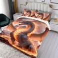 thumbnail image 3 of Dragón Conjunto de sábanas temático, trío de piezas, cómodo y amigable con la piel, diseño único, regalo de decoración para el hogar para familiares, amigos y fans,140cm *210cm, 3 of 6