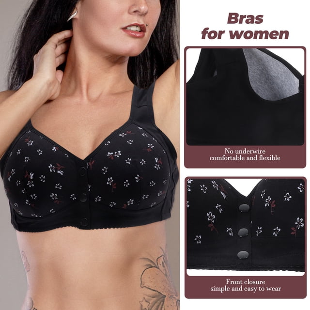 WEUVEB Para Mujer Sin Con Frontal Color Negro Cómodo Y Transpirable