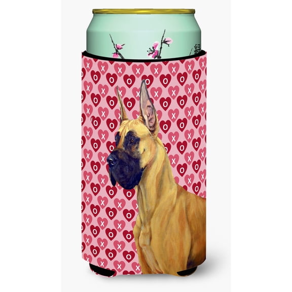Great Dane Hearts Love and Valentines Day Portrait Tall Boy Hugger