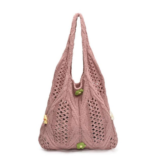 Bolso Hombro Punto Mujeres Lana Hueca Damas Daily Tote Handbag ()