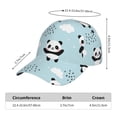 thumbnail image 2 of Pofeuu Cute Panda Bear Print Adult Adjustable Embroidered Graphic Baseball Hat for Men and Women, 2 of 6