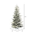 thumbnail image 3 of Vickerman 6.5' Flocked Sierra Fir Slim Artificial Christmas Tree, Unlit, 3 of 5