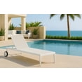 thumbnail image 2 of Meridian Furniture Nizuc Off White Outdoor Patio Mesh Chaise Lounge Chair, 2 of 14
