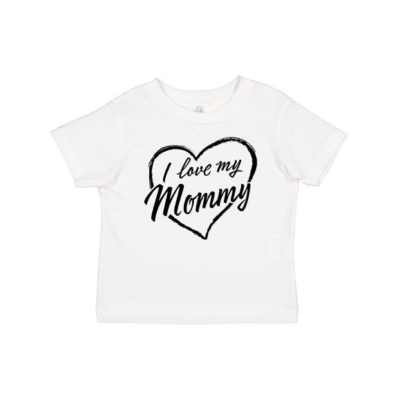 Inktastic I Love My Mommy in Black Chalk Heart Boys or Girls Baby T-Shirt