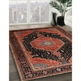 thumbnail image 2 of Ahgly Company Indoor Square Traditional Rust Pink Medallion Area Rugs, 6' Square, 2 of 6