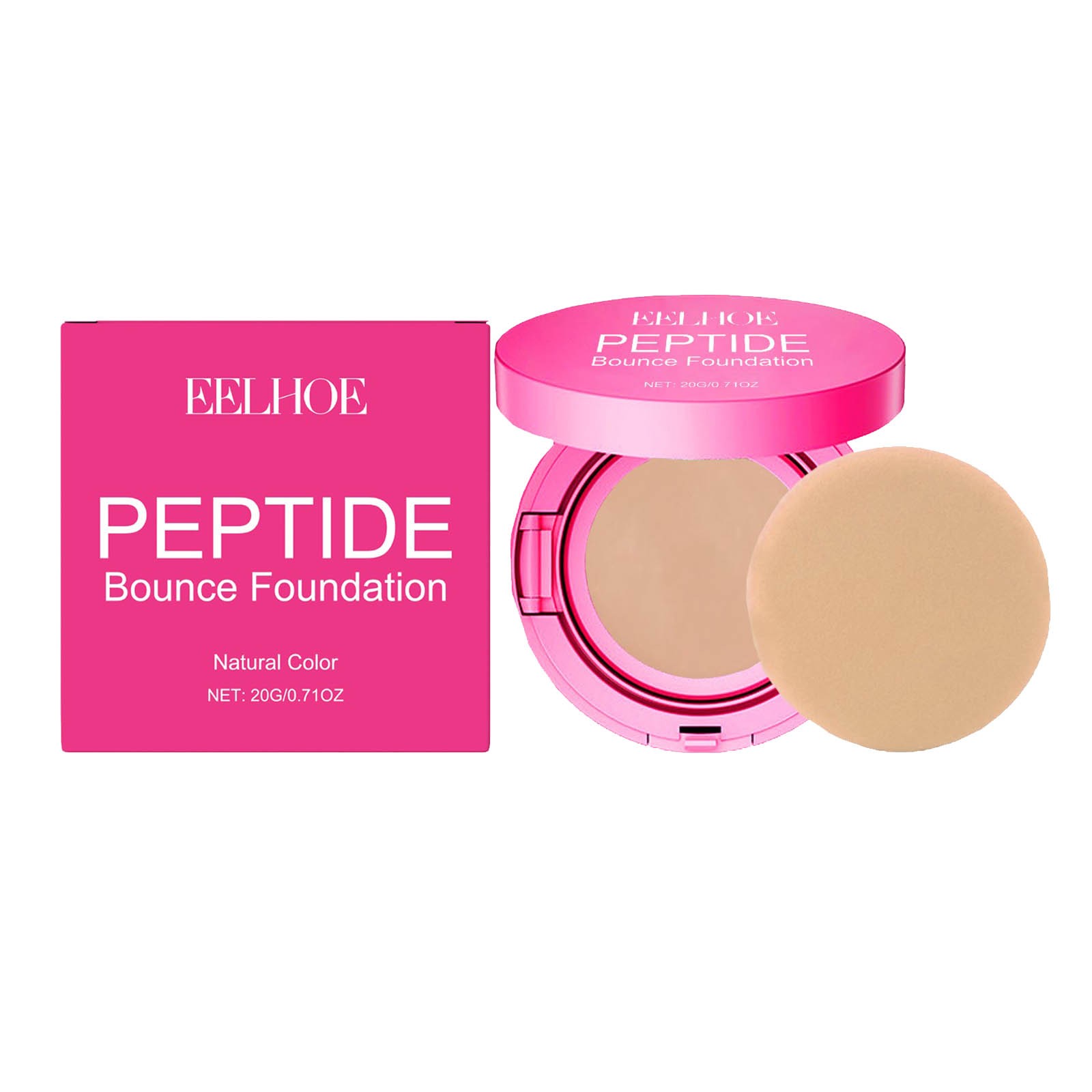 Kokovifyves Peptide Bounce Hydrating Age-Defying Makeup for Mature All Types Vegan Clean Natural Medium Buildable Coverage Blur Fine Lines Smooths Te