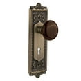 thumbnail image 3 of Nostalgic Warehouse Eadbrn_Psg_234_Kh Brown Porcelain Passage Door Knob Set - Bronze, 3 of 6