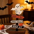 thumbnail image 3 of Halloween Wooden Decor Table Centerpieces Decorations for Home Spooky Halloween Pumpkin Ghost Wooden Sign Wood Blocks Sign Home Decoration Tiered Tray Decor for Kitchen Shelf, 3 of 5