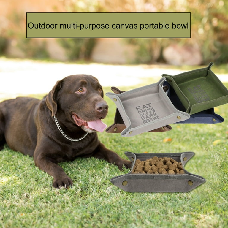 Canvas dog cheap water bowl