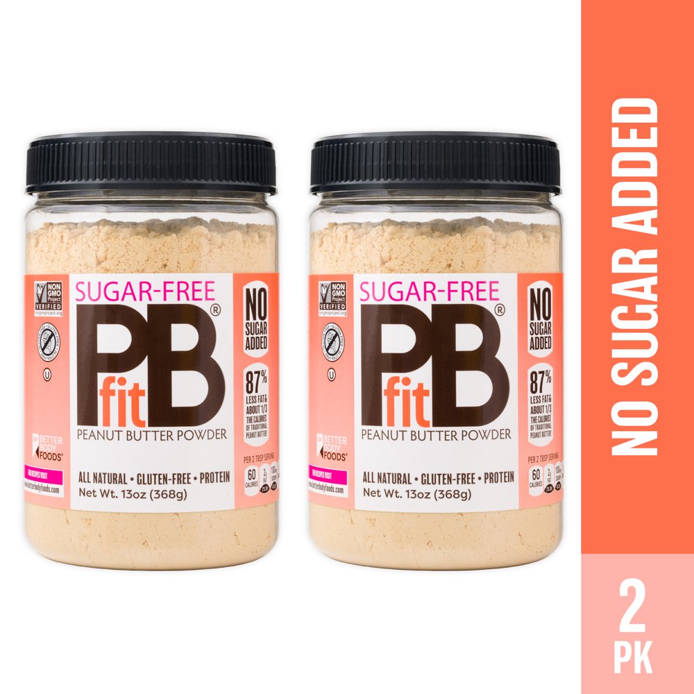 PBfit Sugar Free Peanut Butter Powder, 13 Oz (2 Pack)
