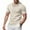 Beige, variant on Coorders Mens Polo Tops Short Sleeve, V Neck Summer T Shirts Casual Slim Fit Ribbed Textured Golf Shirts, Khaki, L