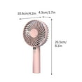 thumbnail image 3 of Qocolhg Mini Portable Handheld Fan, Handheld Small Fan 3 Speeds, USB Rechargeable Hand Fans, Personal Fan Battery Operate for Outdoor, Indoor, Commute, Office, Travel, Pink, Summer Clearance, 3 of 3