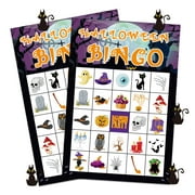 WaaHome Halloween Bingo Game Cards,26 Player Halloween Party Card Games for Halloween Crafts, Party Favors Supplies,Family Activities,School Classroom
