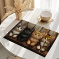 thumbnail image 4 of Cute Cat Placemats Set of 4, Funny Cat Vinyl Place Mats Heat Resistant Washable Non-Slip PVC Table Mats for Dining Table Kitchen, 4 of 4